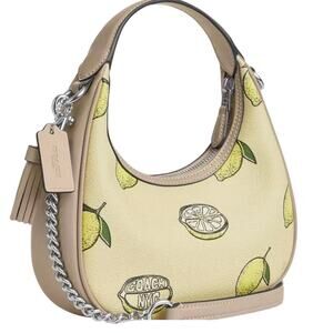 Coach Carmen Mini Crossbody Bag in Lemon Print NWT